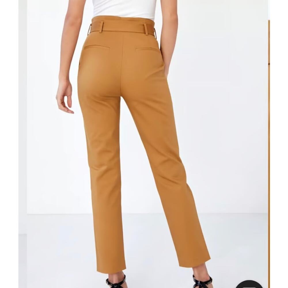 Babaton Zayden Belted  Pant Trouser Straight Leg Ankle Womens Sz 4 - Picture 3 of 11